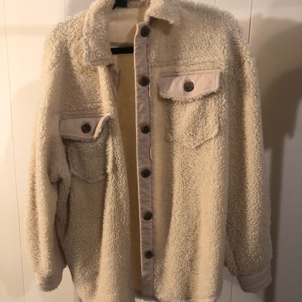 White Button up Jacket